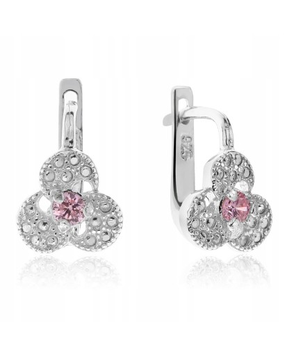 SREBRNE KOLCZYKI DLA DZIEWCZYNKI KWIATKI ANGIELSKIE 925