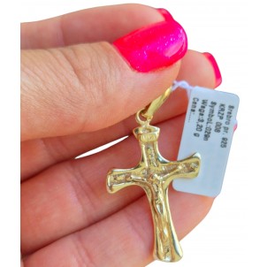 POZŁACANY KRZYŻYK DAMSKI MĘSKI Z KRUCYFIKSEM DO ŁAŃCUSZKA SREBRO