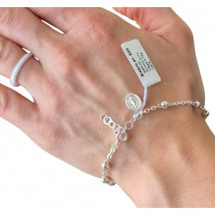 Srebrny różaniec dziesiątka różańca z cudownym medalikiem 2,72 g 925