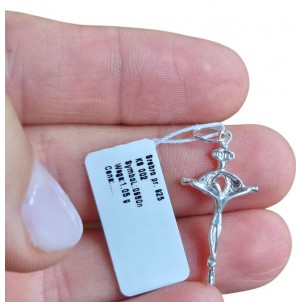SREBRNY KRZYŻYK MĘSKI Z PANEM JEZUSEM 1,05 G SREBRO 925