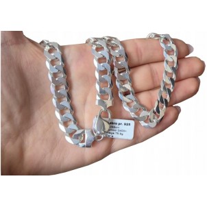 GRUBY SREBRNY ŁAŃCUCH MĘSKI 55 CM 12 MM SREBRO PRÓBY 925