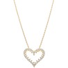 Naszyjnik srebro 925 pozłacany Serce z cyrkoniami | 45 cm