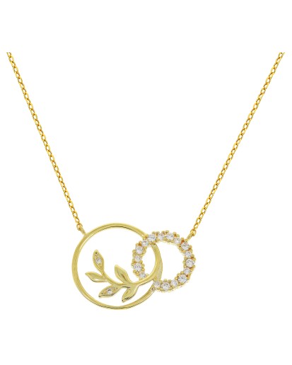 ZŁOTY DAMSKI NASZYJNIK CELEBRYTKA KOŁKO KÓŁECZKO 45CM SREBRO 925