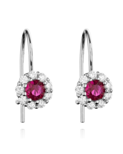 SREBRNE KOLCZYKI DZIECIĘCE WISZĄCE KWIATKI KWIATUSZKI 925