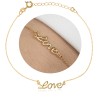 Pozłacana bransoletka srebrna LOVE 925 – ankier, regulowana 19 cm