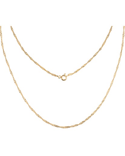 POZŁACANY SINGAPUR DLA KOBIETY DAMSKI 45 - 55 CM SREBRO 925 1,8 MM