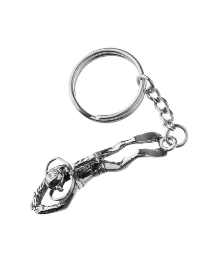 Srebrny oksydowany brelok do kluczy  pływak nurek  SREBRO 925