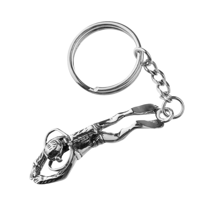 Srebrny oksydowany brelok do kluczy  pływak nurek  SREBRO 925