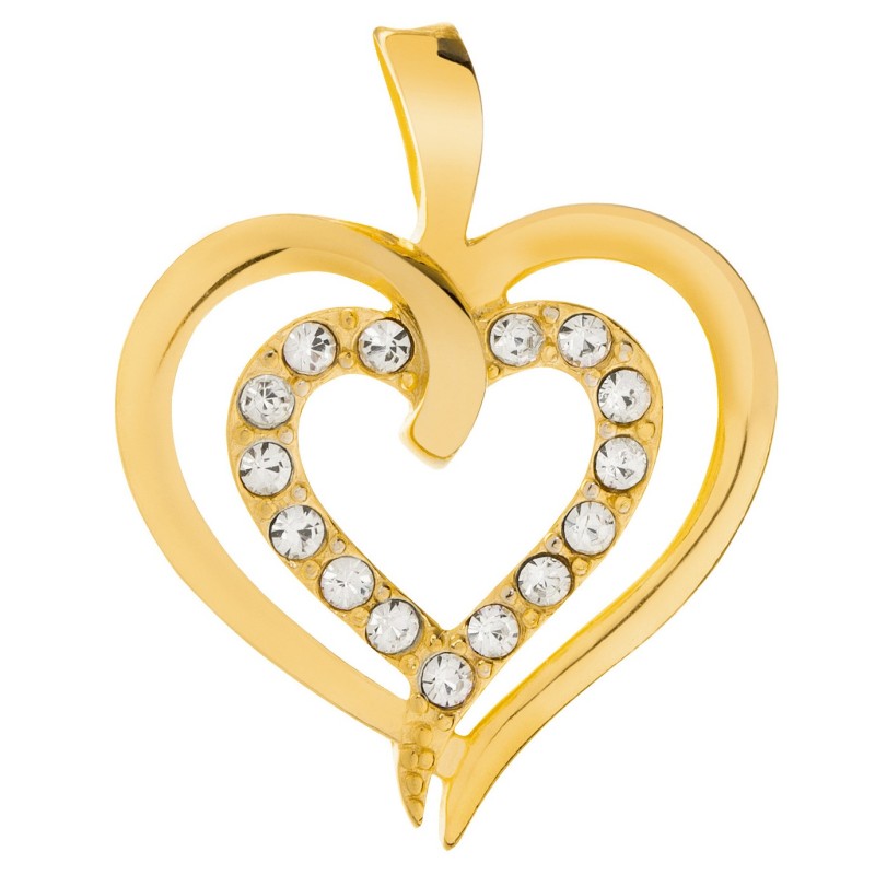 KOMPLET ŁAŃCUSZEK + ZAWIESZKA SREBRNY POZŁACANY 24K SERCE WISIOREK SREBRNA LOVE 925