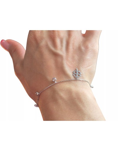 SREBRNA BRANSOLETKA DAMSKA KONICZYNA REGULACJA SREBRO 925