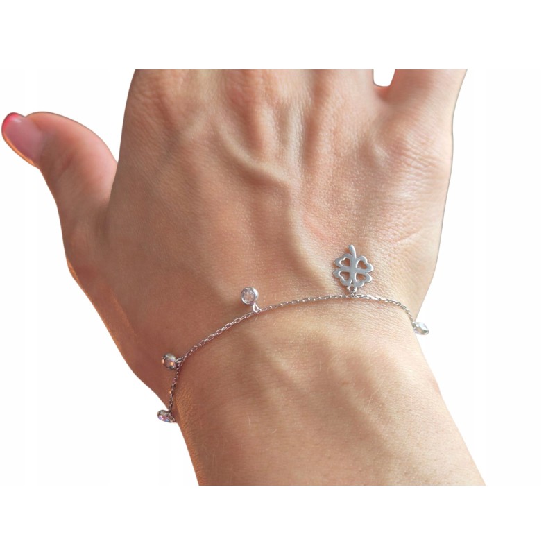 SREBRNA BRANSOLETKA DAMSKA KONICZYNA REGULACJA SREBRO 925