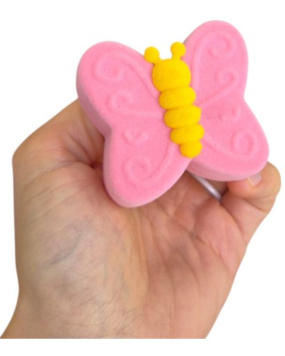 Pudełko welurowe prezentowe na kolczyki motyl różowy