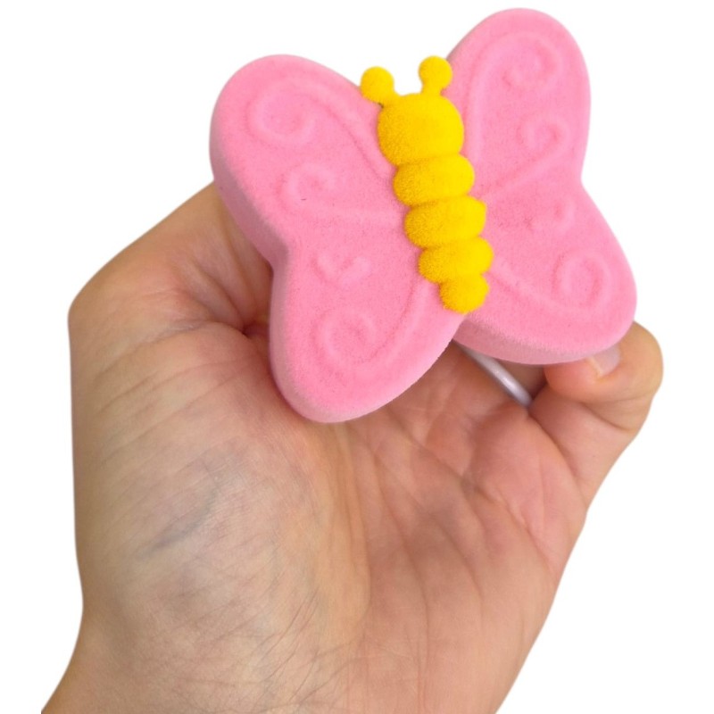 Pudełko welurowe prezentowe na kolczyki motyl różowy