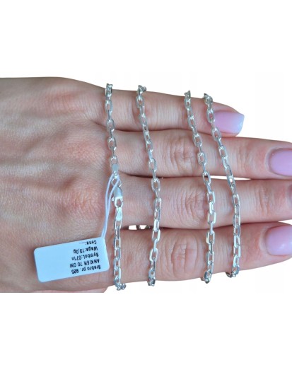 Srebrny łańcuszek męski Ankier 70 cm 925 diamentowany | KALA SILVER