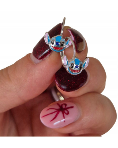 SREBRNE KOLCZYKI DLA DZIEWCZYNKI WISZĄCE KOTY KOTKI 925