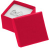 Pudełko kartonowe klasyczne czerwone na kolczyki pierścionek
