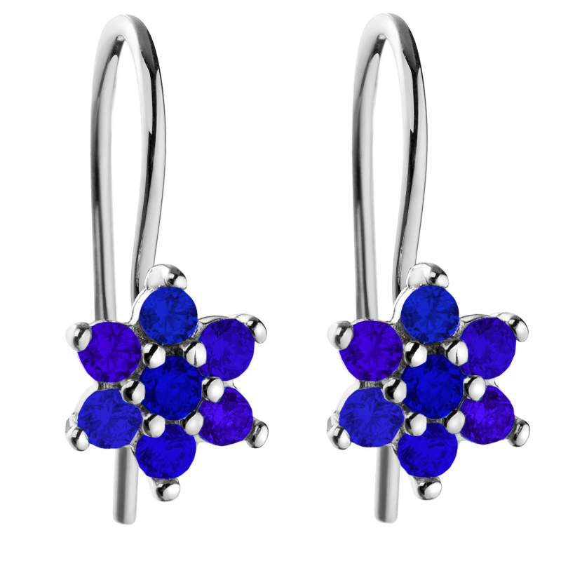 Srebrne kolczyki dla dzieci kwiatki kwiatuszki srebro 925