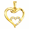 Złota Zawieszka Serce z Cyrkoniami AAA – Srebro 925 Pozłacane