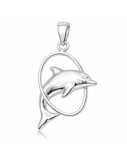 Srebrna zawieszka Delfin | Srebro 925 | Wisiorek | Bez niklu