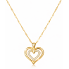 Naszyjnik pozłacany srebro 925 Singapur – serce z cyrkoniami