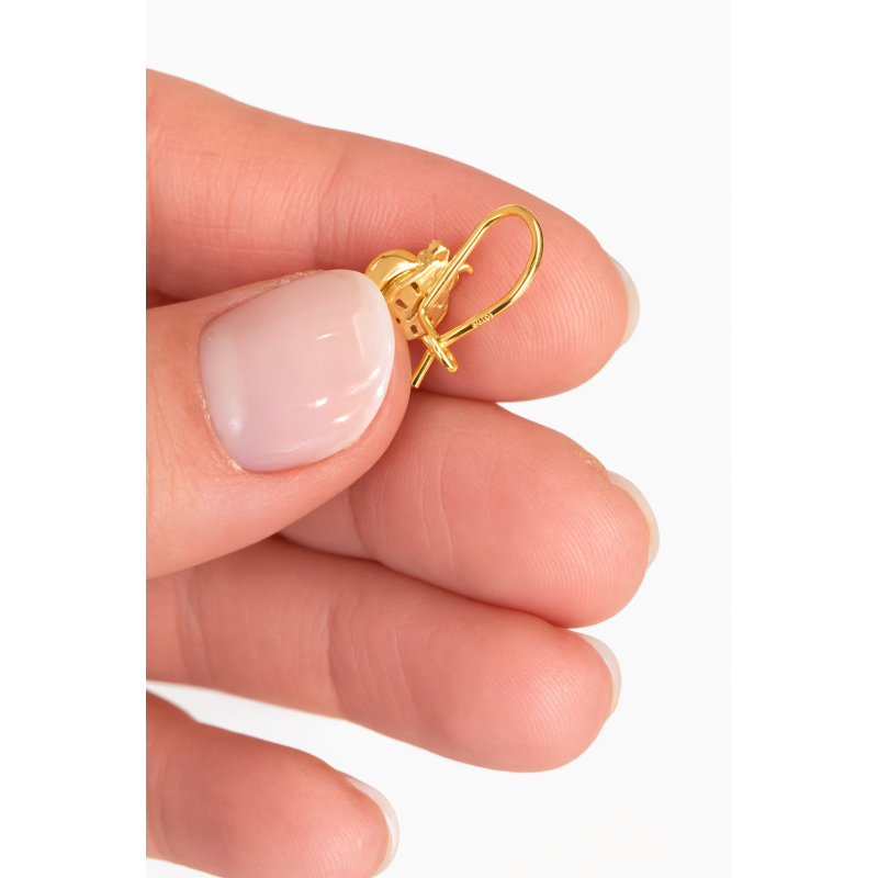 Kolczyki biedronki dla dziewczynki | Srebro pozłacane 925 | Prezent dl