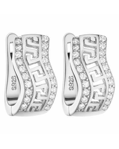 Srebrne kolczyki greckie 925 na angielskim zapięciu – elegancja