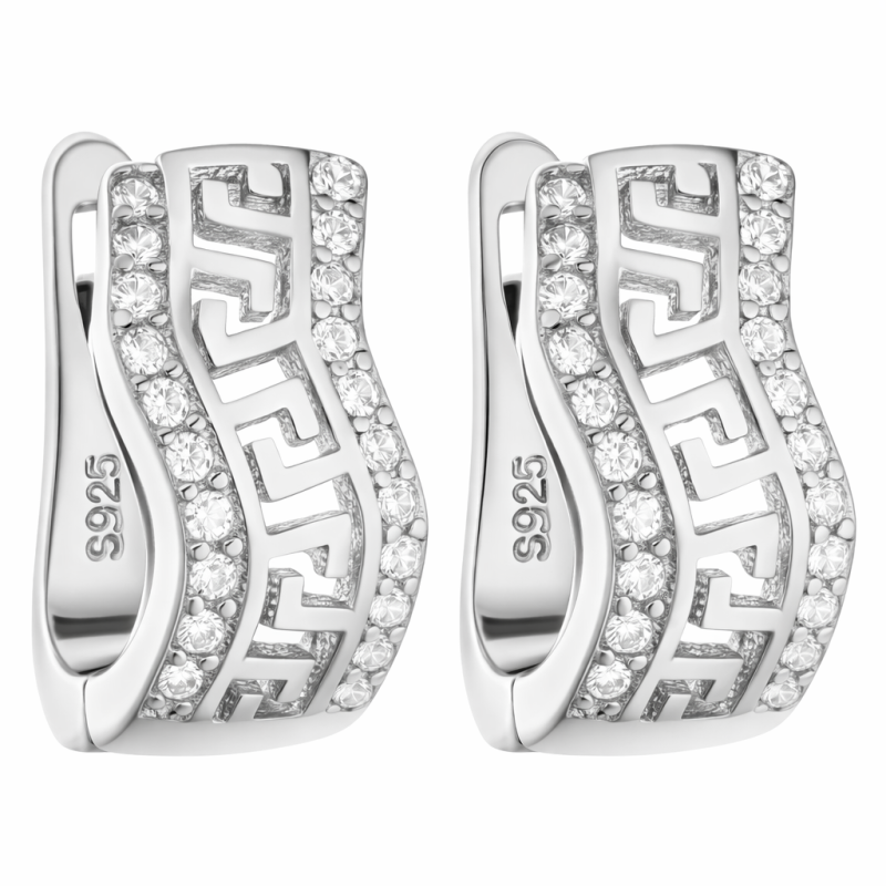 Srebrne kolczyki greckie 925 na angielskim zapięciu – elegancja