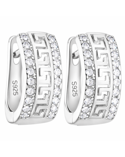 Kolczyki greckie srebro 925 na angielskim zapięciu – subtelny rytm