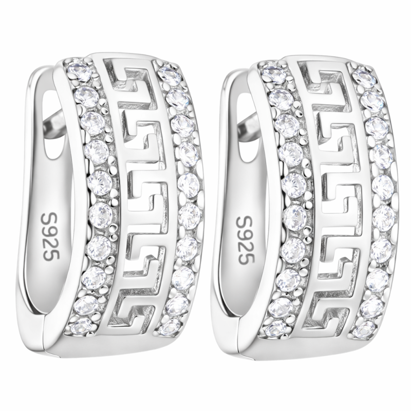 Kolczyki greckie srebro 925 na angielskim zapięciu – subtelny rytm