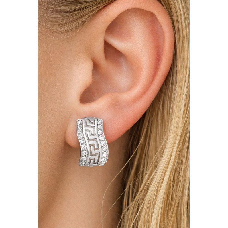 Srebrne kolczyki greckie 925 na angielskim zapięciu – elegancja