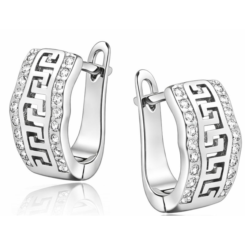 Kolczyki greckie srebro 925 z cyrkoniami – elegancja na co dzień