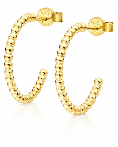 Pozłacane kolczyki koła 925 na sztyft – lekka klasyka ze srebra