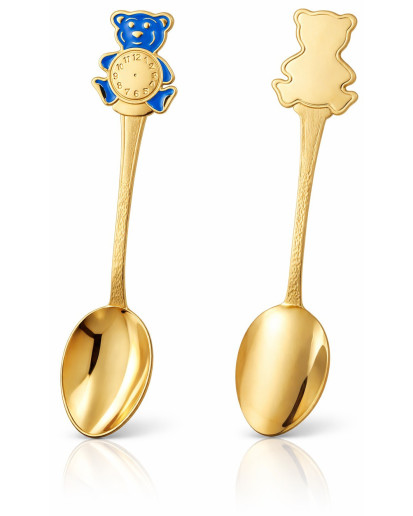 Srebrna pozłacana łyżeczka 925 na Chrzest z grawerem