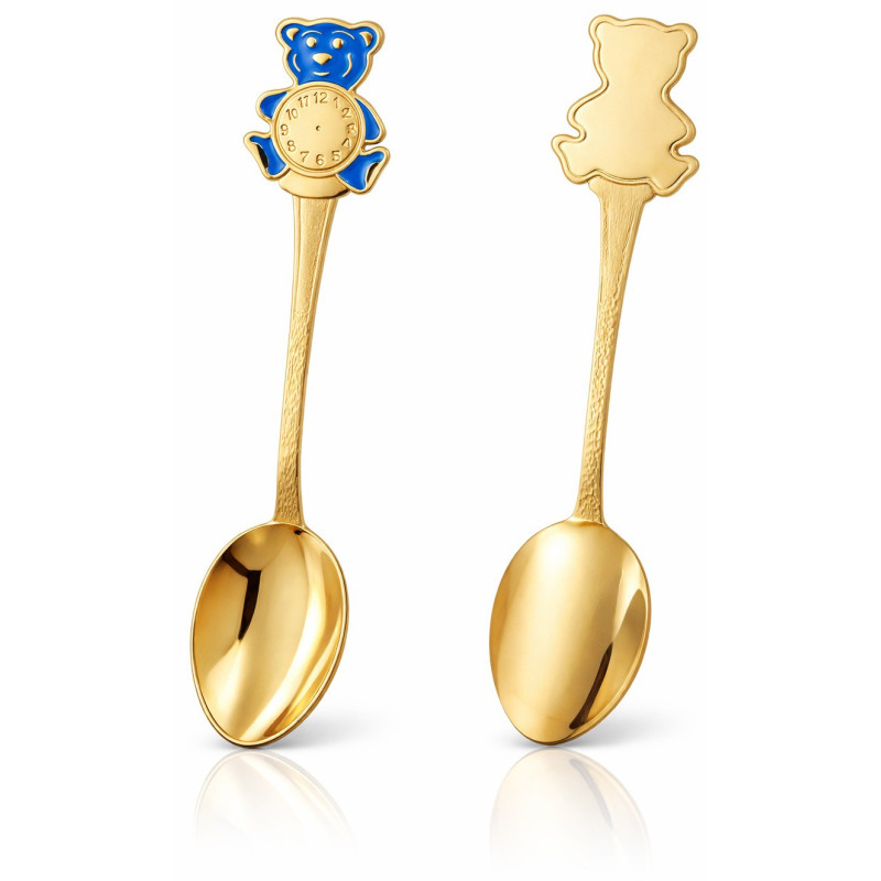 Srebrna pozłacana łyżeczka 925 na Chrzest z grawerem