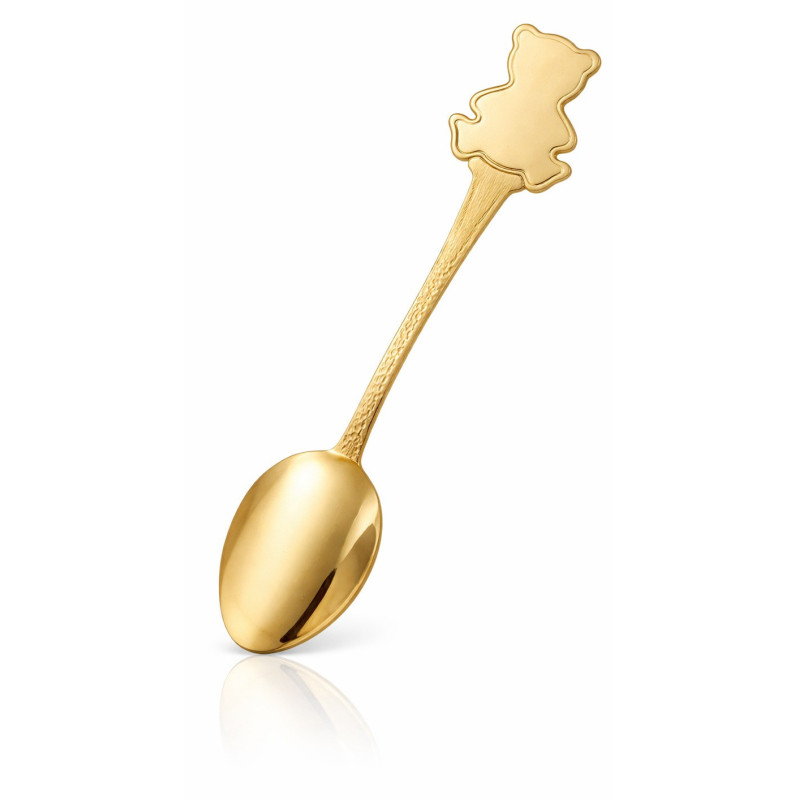 Srebrna pozłacana łyżeczka 925 na Chrzest z grawerem