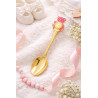 Srebrna pozłacana łyżeczka 925 dla dziewczynki na Chrzest