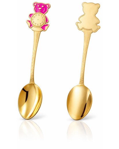 Srebrna pozłacana łyżeczka 925 dla dziewczynki na Chrzest