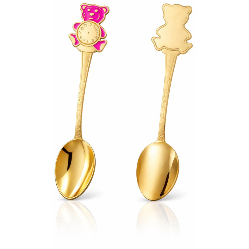 Srebrna pozłacana łyżeczka 925 dla dziewczynki na Chrzest