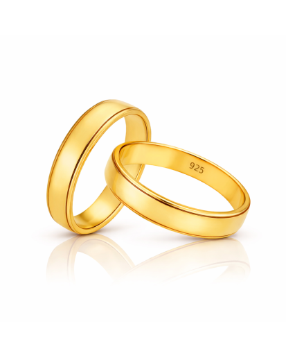 Obrączka pozłacana srebro 925 – elegancka i klasyczna