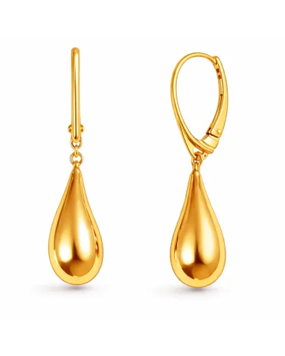 Kolczyki srebrne pozłacane 925 łezki damskie | Bigiel francuski