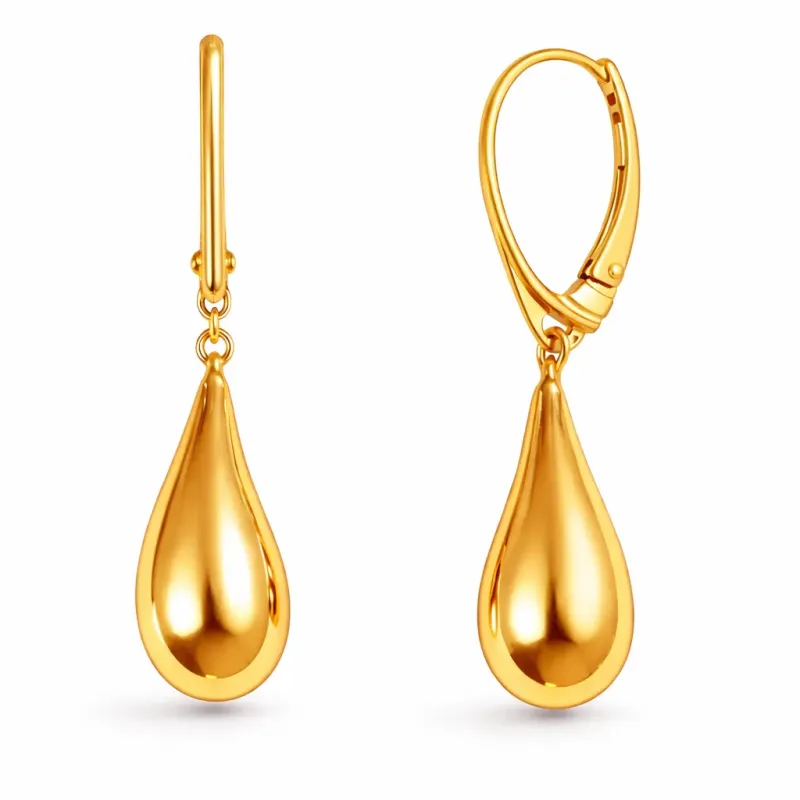 Kolczyki srebrne pozłacane 925 łezki damskie | Bigiel francuski
