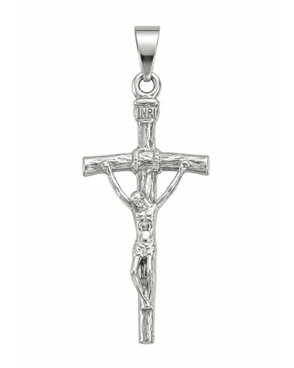 Srebrny krzyżyk męski 925 z Panem Jezusem – klasyczny, papieski.