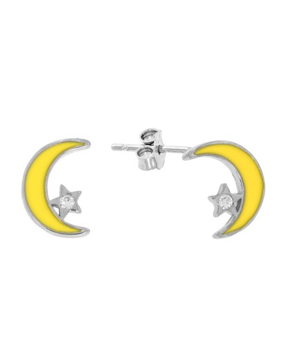 Srebrne kolczyki dla dziewczynki półksiężyce sztyft 925