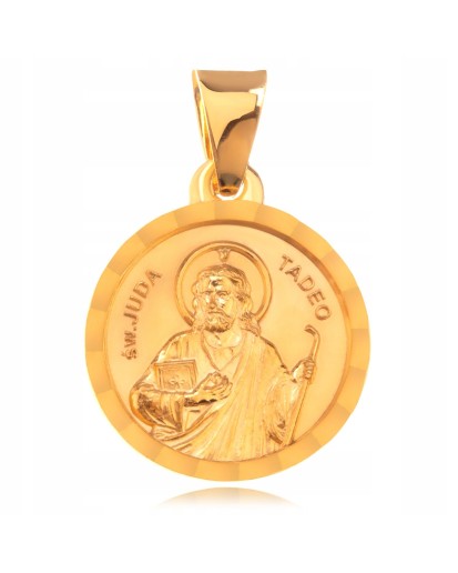 Pozłacany srebrny medalik Św. Tadeusz Juda 925 – srebro