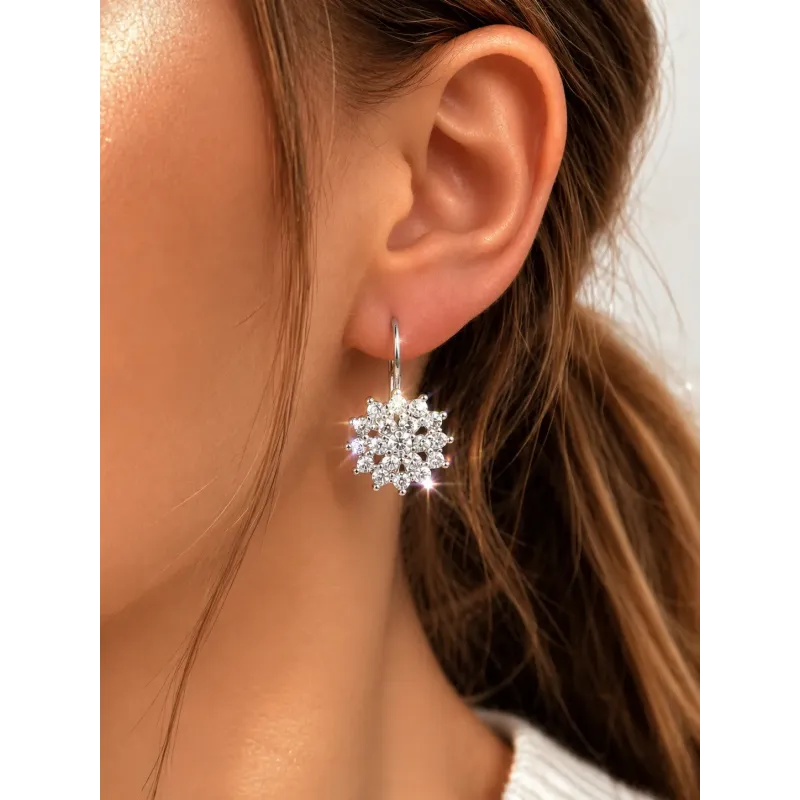 Srebrne rodowane kolczyki damskie wiszące – srebro 925