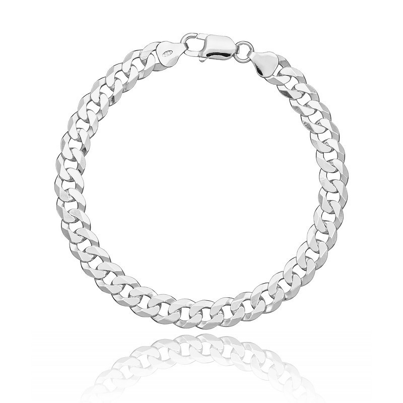 Srebrna męska bransoletka na rękę pancerka 23 cm /8MM srebro 925