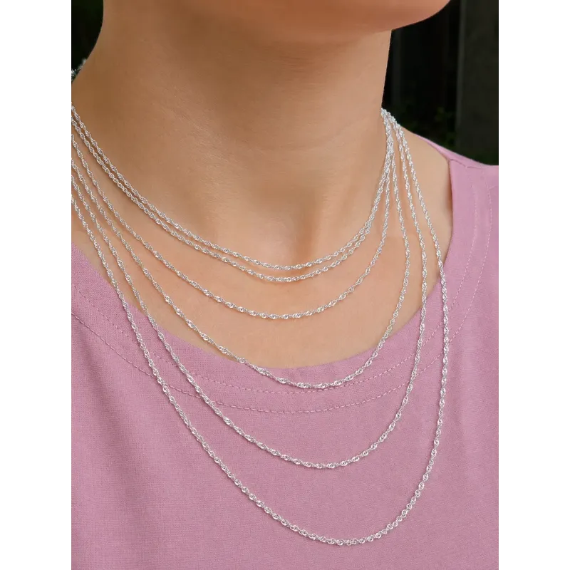 Srebrny łańcuszek Singapur 1,4 mm damski | 40–65 cm | 925