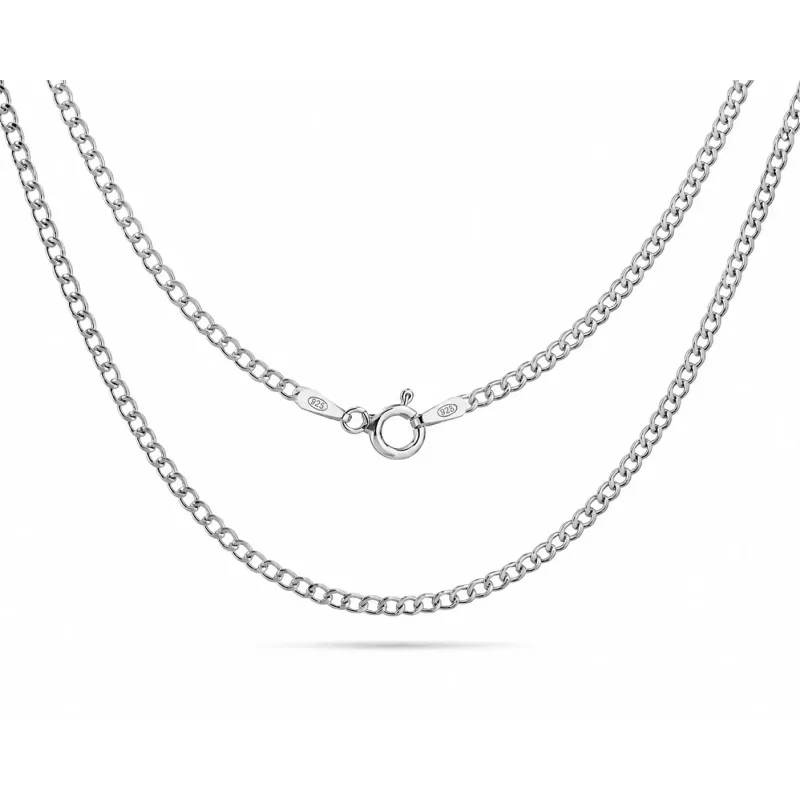 Srebrny łańcuszek Pancerka 1,9 mm – Srebro 925 – Damski i Męski – 40–70 cm