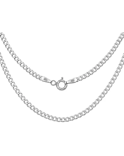 Srebrny łańcuszek pancerka 2,2 mm 925 | 40–70 cm