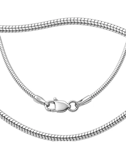 Srebrny łańcuszek Żmijka 2,4 mm 925 – damski 45–60 cm